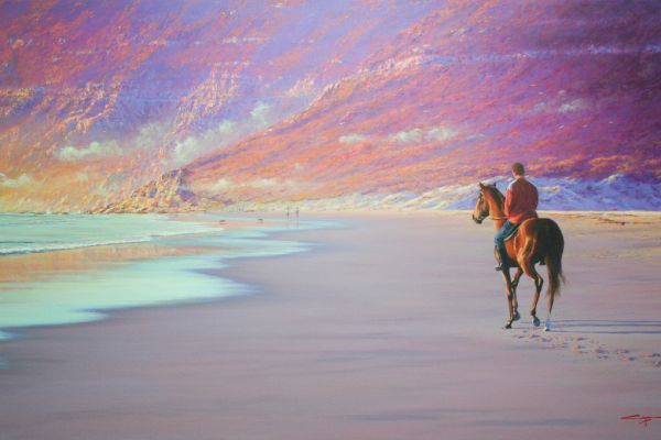 Evening Light, Noordhoek painting