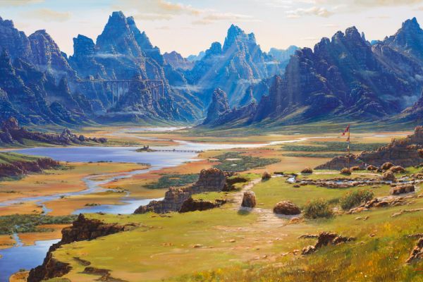 Sacred Prayer Flags painting